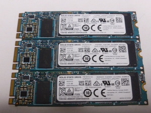 TOSHIBA SSD M.2 SATA Type2280 256GB 3枚セット 正常判定 本体のみ 中古品です KSG60ZMV256G⑤