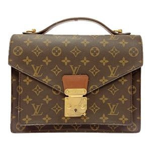 【ジャンク】 LOUIS VUITTON ルイ・ヴィトン M51185 モノグラム PVC モンソー28 ブラウン 263673 ハンドバッグ