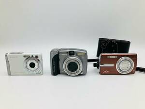 【5440】　★1円スタート　デジタルカメラ　３台　まとめ OLYMPUS　μ 780　SONY DSC-W80　Canon PC1199