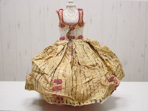 ▲DO124 約45㎝前後ドール用ドレス ビスクドール ビスクドール用ドレス アンティークドレス antique dress doll ドール用ドレス