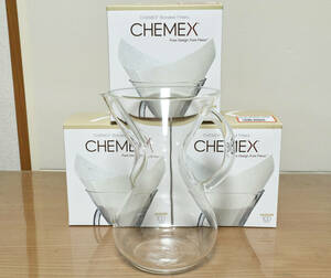 ケメックス　コーヒーメーカー ガラスハンドル ６カップ フィルター230枚付き CHEMEX COFFEE MAKER GLASS HANDLE 6 cup