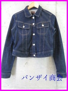 3190m47◆濃紺デニム◆Ralph Lauren ラルフローレン ストレッチ デニムジャケット S/ジージャン/Gジャン/カバーオール/レディース/女性