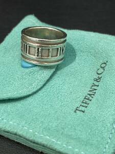 【F1098CK】TIFFANY＆Co. ティファニー アトラス ワイド リング 925 約9.09g 11～12号 シルバーリング