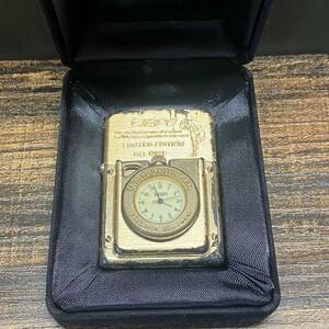 中古　ZIPPO オイルライター ウィンディ　時計　1996年製