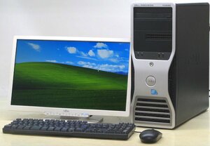 DELL Precision T3500-W3565SMT ■ 20インチワイド 液晶セット ■ XEON-W3565/DVDマルチ/Quadro 2000/希少OS/WindowsXP ワークステーション