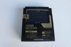 グリーンハウス GREEN HOUSE GH-HSPH4-BK [HDMIスプリッター AC給電 1入力4出力 4K（2160p,30fps）映像対応] 未開封　箱痛み品