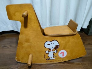 レトロ　SNOOPY　キッズベビー木馬　