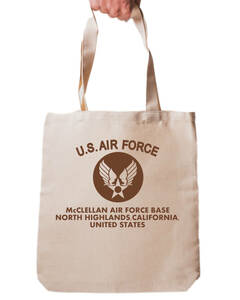 【8oz BAG】 【S-MEDIUM】【AIR FORCE】【トート】【生成り-茶】【BAG.】]【B/