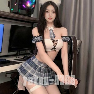 H712A　コスプレウェア　ミニスカート　Tバック　女子高生　ネクタイ　学生服　セーラー服　セクシーランジェリー　ナイトウェア