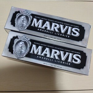★新品★MARVIS　マービス　マーヴィス　歯磨き粉　リコリスミント　リコリス　ミント　黒　ブラック　85mL　2箱