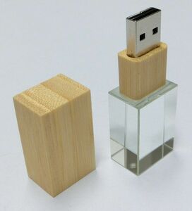 クリスタル木製USBメモリー(16GB)