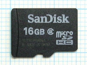 ★SanDisk micro SDHC メモリーカード １６ＧＢ 中古★送料６３円～