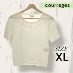 courreges クレージュ トップス カットソー フェミニン 丸首