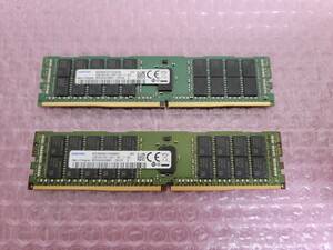 SAMSUNG DDR4 PC4-2400T 32GB*2 64GBセット デスクトップ ワークステーション用 メモリ Reg ECC 動作OK