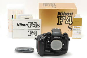 Nikon F4s ボディ (MB-21) 動作も写りもOKです。新品時のマット感あり、概ねキレイです。ストラップ、説明書類、プライスタグ、箱付き