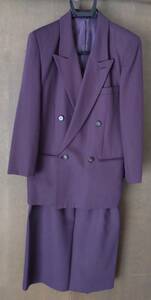 α-ZOO スーツ（テイラードカラージャケット/スカート）色:パープル　レディース　サイズ:11-A-3