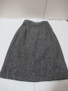 美品！ＦＯＸＥＹツイードスカート・３８・７号・ブラック・日本製・アナイ風・ルネ風・台形スカート