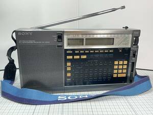 ◆ SONY ICF-2001D 往年のBCL名機 ◆ 動作正常 整備品 ベルト付き 高輝度LED交換 スーパーキャパシタ追加 液晶に一部難