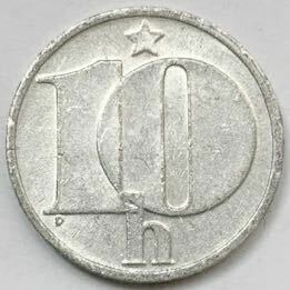 海外コイン　チェコスロバキア　10ハレル　②　1980年