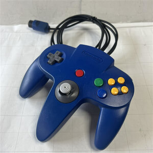 N64　任天堂64用コントローラ NUS-005 青ブルー アナログスティック良好！