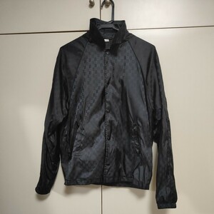 【1円スタート】★グッチ　ジャケット　GUCCI　Black GG Jacquard JACKET Detachable HOOD