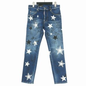 未使用品 ディースクエアード DSQUARED2 22SS Star Wash Skater Jean デニムパンツ ジーンズ 48 ブルー 青 S71LB1063 国内正規 メンズ