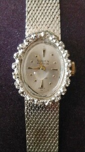 アンティ―ク　GRUEN グリュエン プレシジョン　ダイヤモンド ベゼル　レディース手巻 腕時計 　