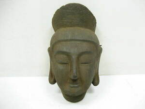 仏像 お面 面 能面 壁掛け 観音様 お釈迦様 大仏様 東洋彫刻 オブジェ サイズ24×13.5cm