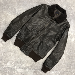 ▲ HYSTERIC GLAMOUR ヒステリック グラマー Leather Jacket レザー ジャケット アウター ボア ブラウン 茶色 サイズS 0234LB01 104