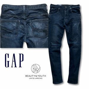 送料無料 BEAUTY＆YOUTH 別注 1969 Gap Premium Jeans ビューティ＆ユース ギャップ コーティング ジーンズ ストレッチ デニム 30