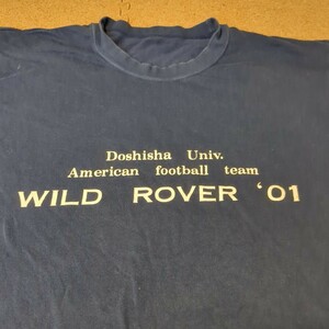 【非売品】同志社大学アメフト部WILDROVER 選手支給2001シーズンTシャツ M