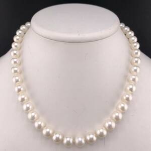 E04-2725 パールネックレス 8.5mm~10.0mm 42cm 53g ( Pearl necklace SILVER )