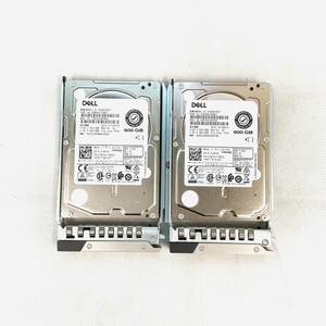 S6042566 DELL 600GB SAS 15K 2.5インチ HDD 2点 R740xd/R640/R440の専用マウンタ付き【中古動作品】