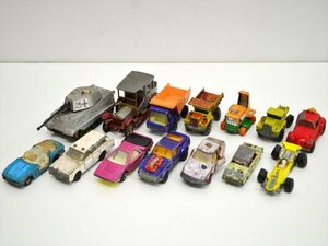 KM556●ジャンクまとめて!!●MATCHBOX LESNEY マッチボックス レズニー　ミニカー 色々 14点セット　戦車・重機 erc..