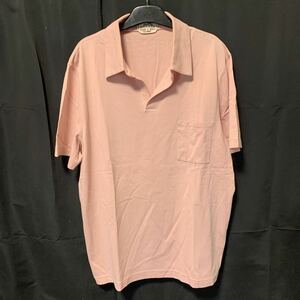 HERMES エルメス 襟付き Tシャツ ピンク サイズ XL 半袖 ポロシャツ コットン100% 胸ポケット レディース トップス 半袖シャツ 