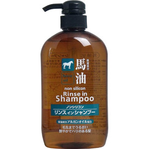 まとめ得 馬油 ノンシリコン リンスインシャンプー　６００ｍＬ x [5個] /k