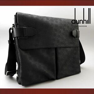 【新品未使用品】 定価10万円　dunhill ダンヒル D8 ディーエイト ショルダーバッグ メッセンジャーバッグ 斜め掛けバッグ PVC ブラック 黒