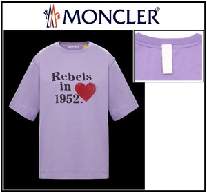 7万新品本物◆モンクレールジーニアス◆XS◆2MONCLER 1952紫『Rebels in 1952.』Tシャツ男女兼用