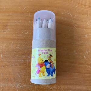 プーさん 色えんぴつ 12色 くまのプーさん ディズニー Disney 色鉛筆 長さ8.8cm 新品 未使用品 送料無料