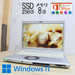 ★中古PC 高性能8世代4コアi5！M.2 SSD256GB メモリ8GB★CF-SV7 Core i5-8350U Webカメラ Win11 MS Office2019 Home&Business★P69557