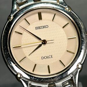 SEIKO セイコー DOLCE ドルチェ 8J41-6080 腕時計 クオーツ アナログ 3針 アイボリー文字盤 ステンレススチール メンズ 新品電池交換済み