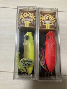 新品未使用 Megabass メガバス POP-MAX ポップマックス CUSTOM COLOR カスタムカラー HOT CHART BONE VIPER RED 合計2個セット