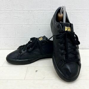 1271◎ Onitsuka Tiger オニツカタイガー 靴 シューズ スニーカー ローカット フラット ソール ブラック レディース23.5