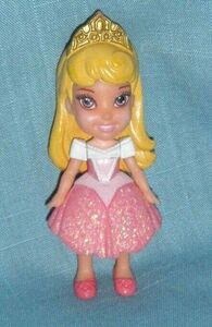 Disney Princess Aurora Toddler Child Kid Jakks Doll 3 inch Figure Glitter 海外 即決