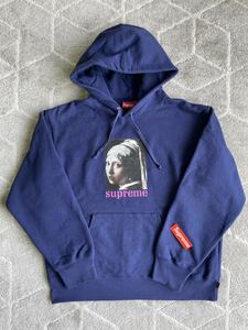 新品同様　シュプリーム Supreme Pearl Hooded Sweatshirt フード スウェットパーカー ネイビー S