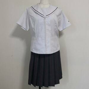 【コスプレ衣装】　SE358　茨城常総学院高校　夏セーラー服スカートセット　学制服　女子　JK JC 