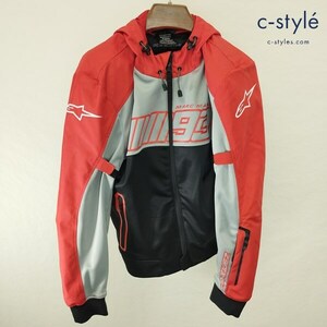 N415 [人気] Alpinestars アルパインスターズ BURIRAM JACKET M ブラック×レッド ジャケット ジップアップ フード バイク用品 | G★