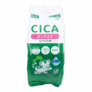 レック CICA ベビー用おしりふき 水99％ 無添加 ツボクサエキス配合 おでかけ用 30枚 2個入り X10パック