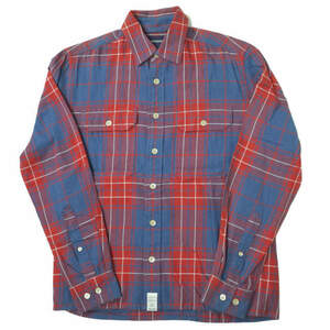 DESCENDANT ディセンダント 日本製 MILPITAS CHECK LS SHIRT ミルピタス マドラスチェックシャツ 1 RED/BLUE 長袖 CPO トップス g7181