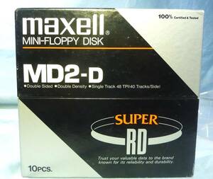 【新品・未使用】マクセル５インチ２ＤＤフロッピーディスク１１枚MD/2DD (NEC PC-9801/8801/SHARP X1等に)